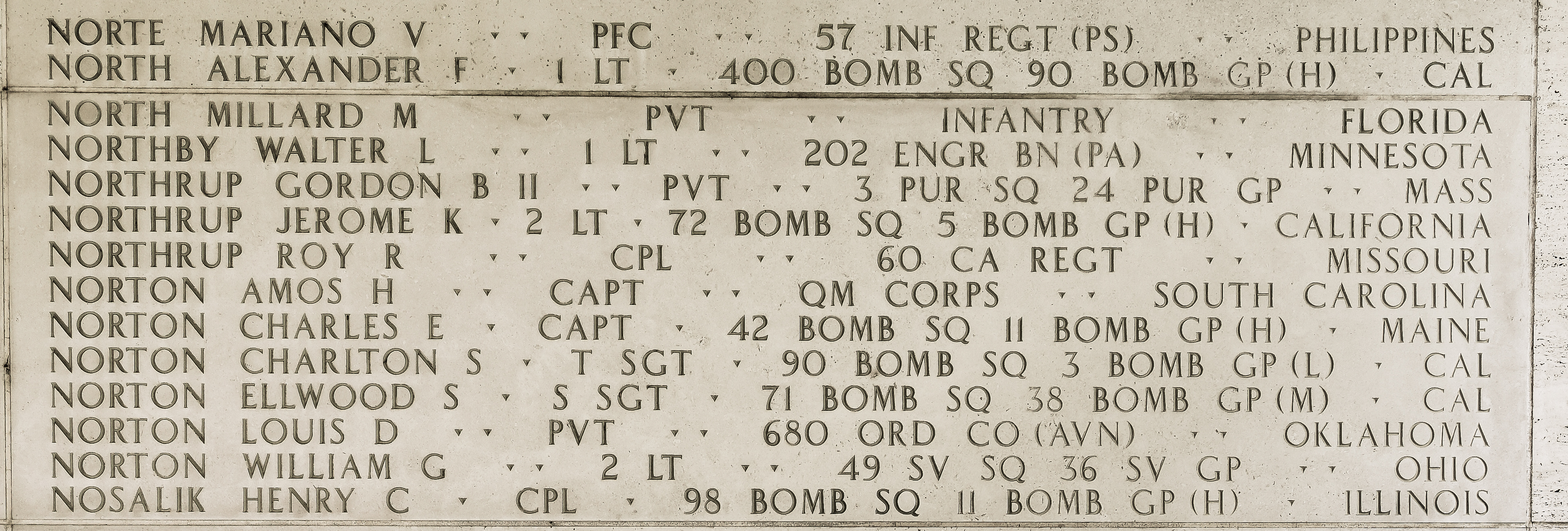 Charlton S. Norton, Technical Sergeant